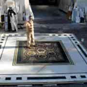 Photos of Alfa Marble's CEO Mr Hamad Hlaihel on special floor design